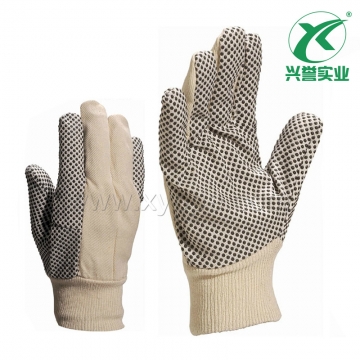 代尔塔 208007 PVC点塑棉质手套
