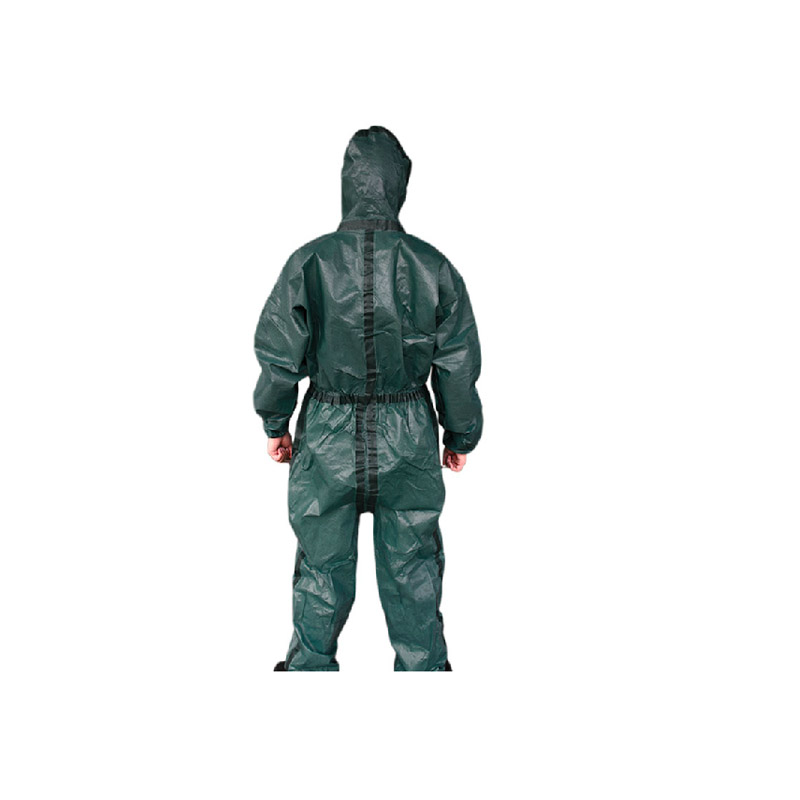 3M 4680 绿色带帽连体防护服