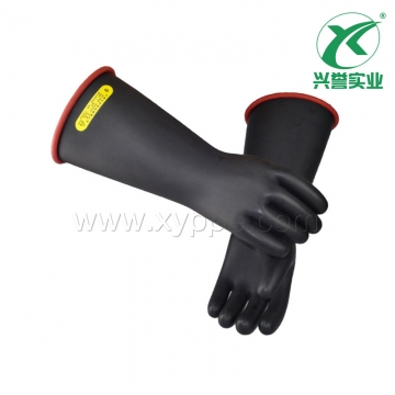 双安2级天然乳胶绝缘手套（黑色16寸）