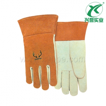 威特仕鹿青皮防火氩弧焊手套10-2374