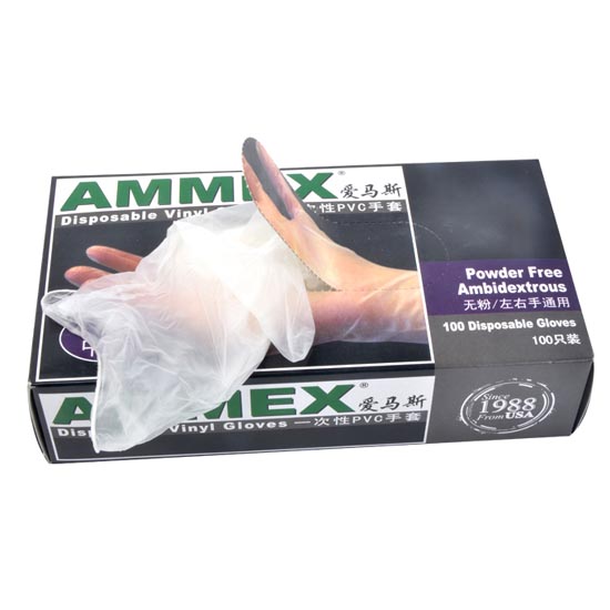 AMMEX爱马斯 一次性PVC手套（无粉）