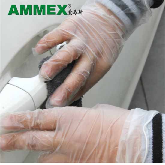 AMMEX爱马斯 一次性PVC手套（有粉）