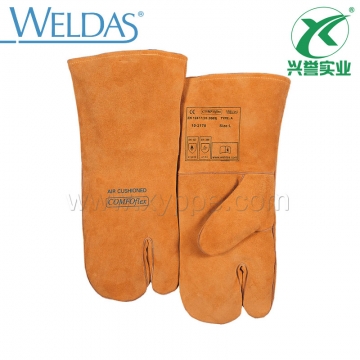 威特仕活动食指款牛皮耐磨手工焊接手套10-2178