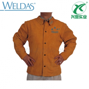 威特仕金黄色牛皮上身开背式焊服44-2130