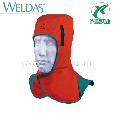 威特仕红色阻燃布全护款电焊帽23-6690