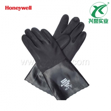 霍尼韦尔重型带衬PVC防化手套850FWG