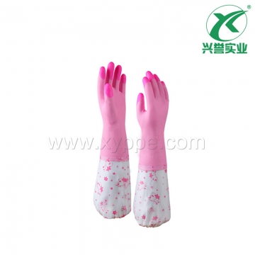 东亚PVC 800-6绒布保暖接袖家用手套