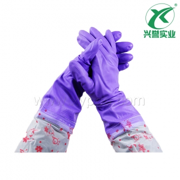东亚PVC 808-5开口型保暖接袖家用手套