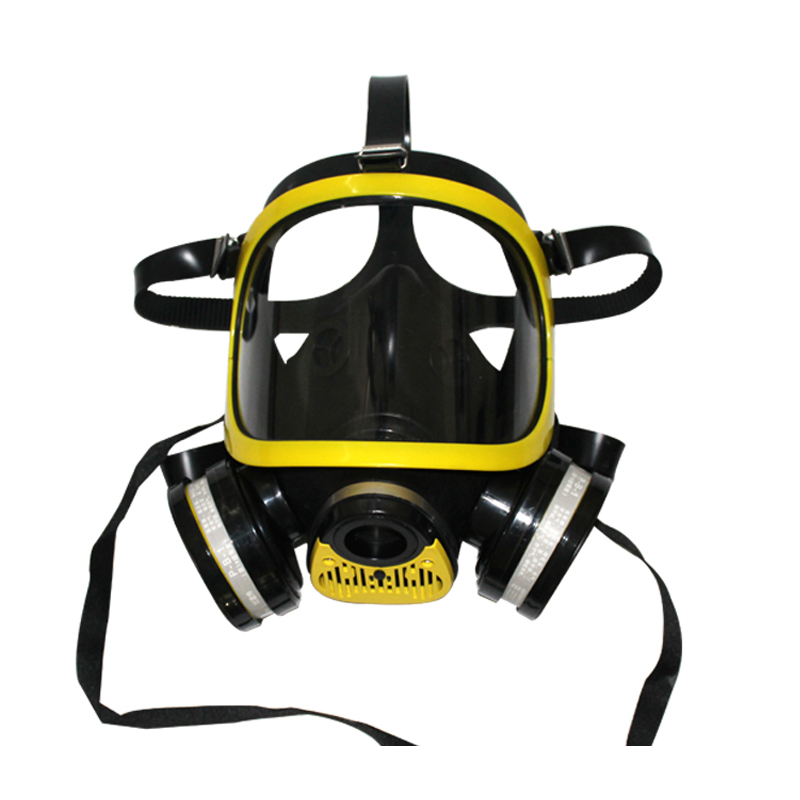 芬安双滤盒柱形全面罩防毒面具