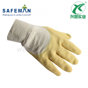 SAFEMAN君御 Y9051半浸黄色乳胶手套
