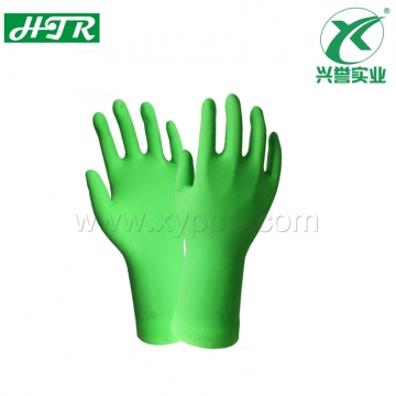 HTR海太尔 10-223荧光绿天然橡胶家用手套