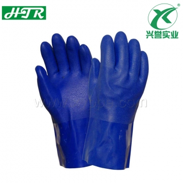 HTR海太尔10-224深蓝色PVC防化手套
