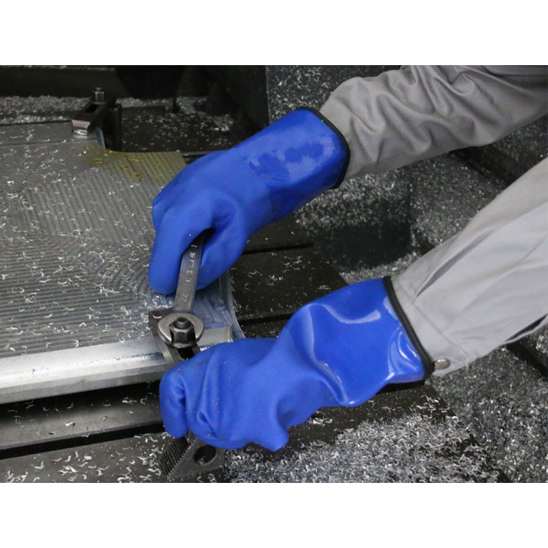 HTR海太尔 10-235深蓝色防寒防化手套