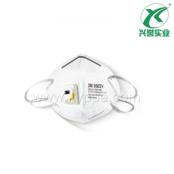 3M 9502VKN95折叠式带阀防护口罩