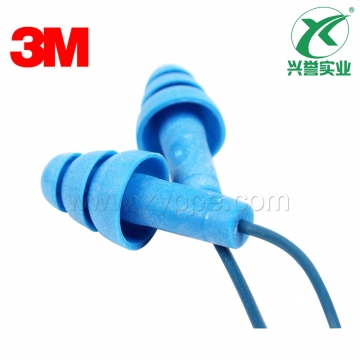 3M EAR340-4007 Ultrafit Metal Detectable 含可探测金属圣诞树型带线耳塞