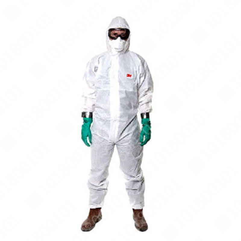 3M 4515 白色带帽连体防护服