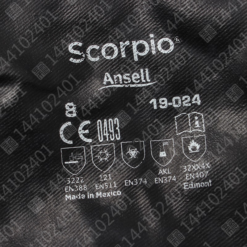 安思尔（Ansell）19-024氯丁橡胶防化手套