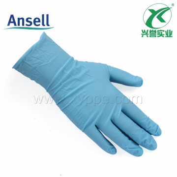 Ansell一次性蓝色丁腈橡胶手套92-481A