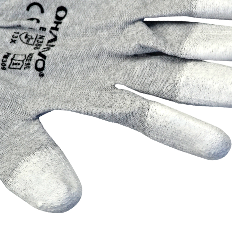 恒辉PM309 PU树脂指浸防静电手套