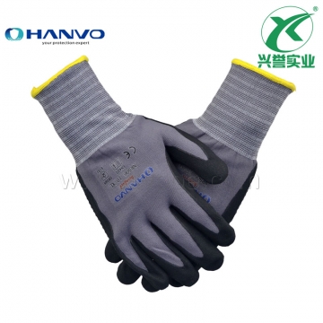 恒辉NR506丁腈发泡点珠手套