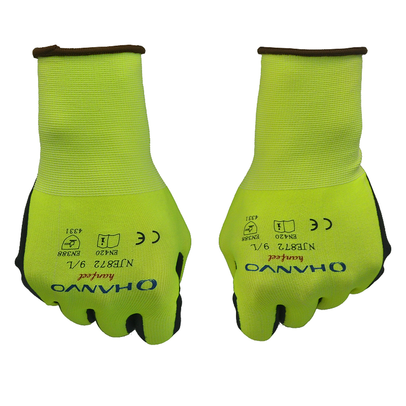 恒辉NJE872丁腈发泡3级防割手套