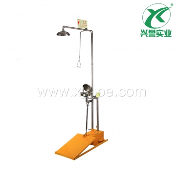 自动排空冲淋洗眼器(304)+大踏板+304翻盖盆0201-5113