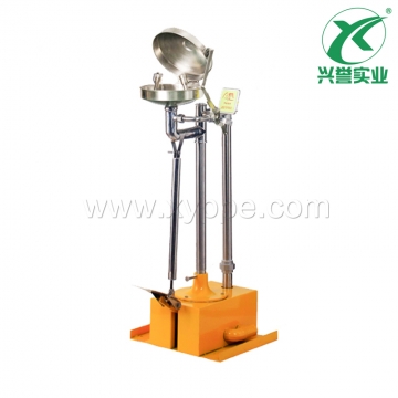 自动排空立式洗眼器（304）+小踏板+304联动翻盖盆0202-5113