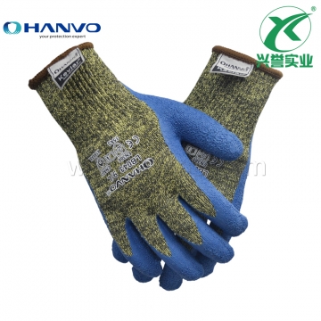 恒辉LB043乳胶涂层5级防割手套