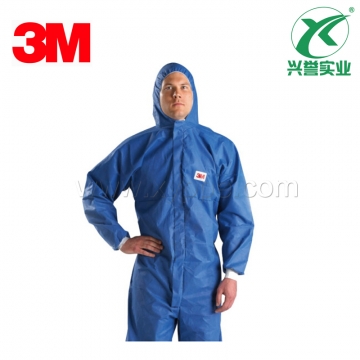 3M 4532+蓝色带帽连体防护服