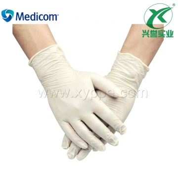 麦迪康1154一次性乳胶手套乳黄色