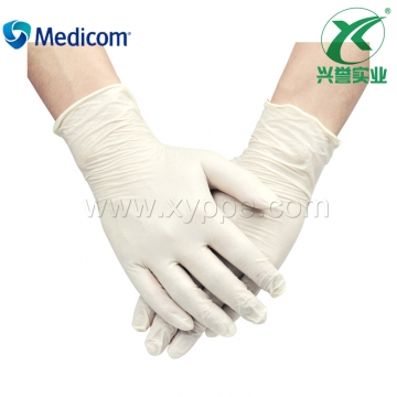 麦迪康1156一次性乳胶手套乳白色