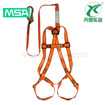 梅思安10129291轻巧星全身式安全带配吸震绳