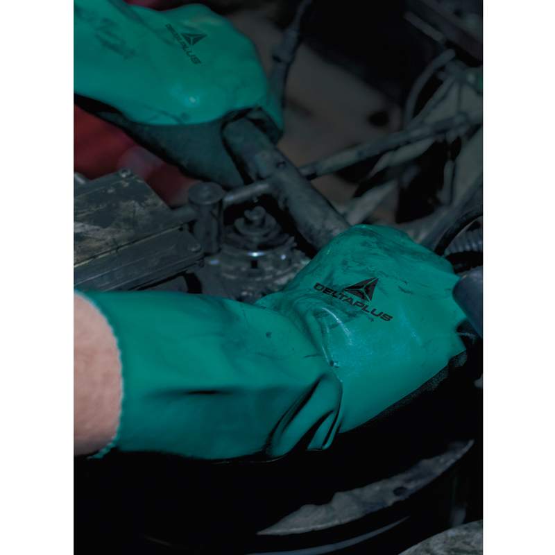 代尔塔201835发泡丁腈加厚防化手套VV835