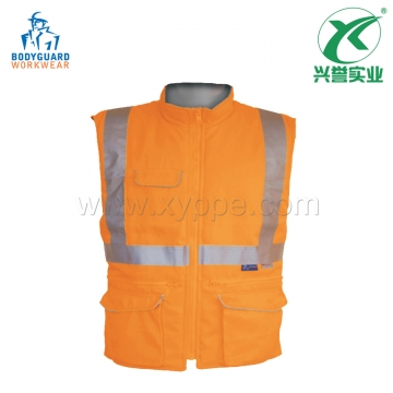 博迪嘉GN210RV荧光橘红TC棉背心