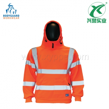 博迪嘉GN830荧光橘红套头衫