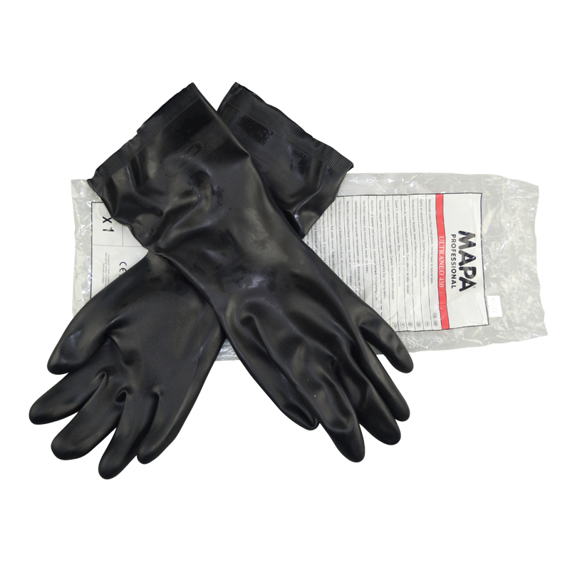 MAPA 450-41CM 氯丁橡胶植绒防化手套 