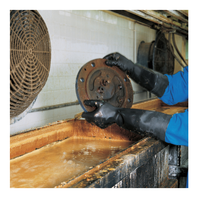 MAPA 450-41CM 氯丁橡胶植绒防化手套 