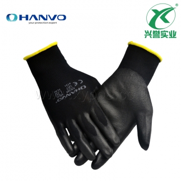 恒辉 PE302 PU涂层涂掌涂指手套