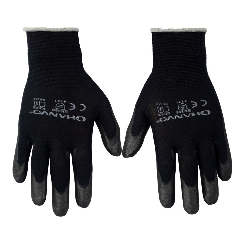 恒辉 PE302 PU涂层涂掌涂指手套