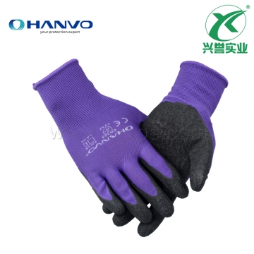 恒辉 LA304 皱纹浸胶劳保手套