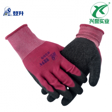 登升 #389 涤纶掌浸乳胶手套