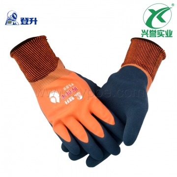 登升 #589 防水耐油双层乳胶耐磨防滑手套