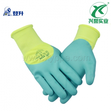 登升 #989 乳胶发泡浸胶耐磨防滑手套