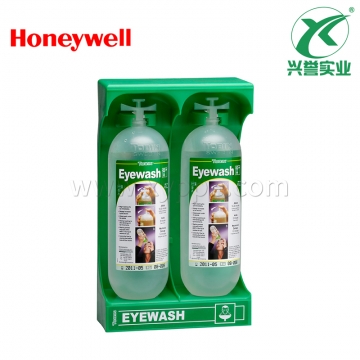 霍尼韦尔127 Tobin瓶装洗眼器 塑料支架套装 氯化钠洗眼液 2*1000ml
