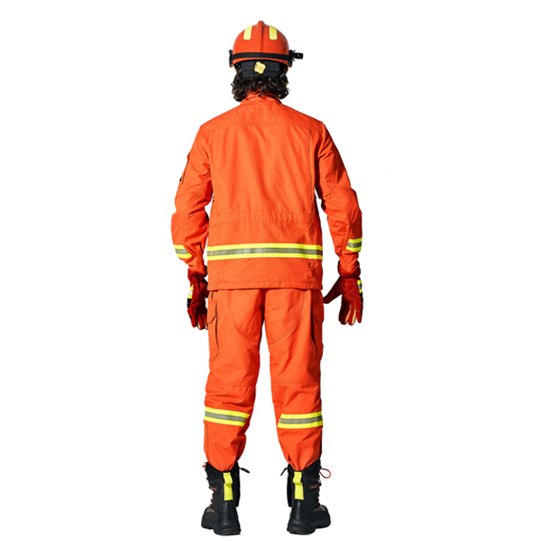 消防员森林灭火服HW-XF-A004 阻燃 抗撕拉 阻燃黄银黄反光带