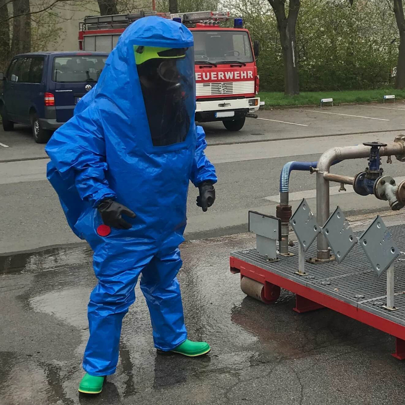 雷斯普斯 Respirex GLS 300A 气密服 Chemprotex™ 300防化服 呼吸器内置